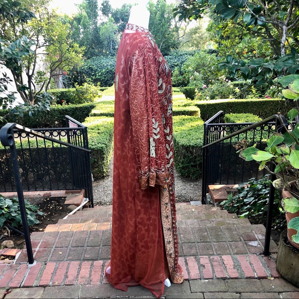 ❤️ Vtg Embroidered Women’s Caftan Kaftan Plus 1X - Picture 3 of 11